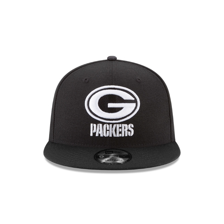 Green Bay Packers New Era Black B-Dub 950 Snapback Hat