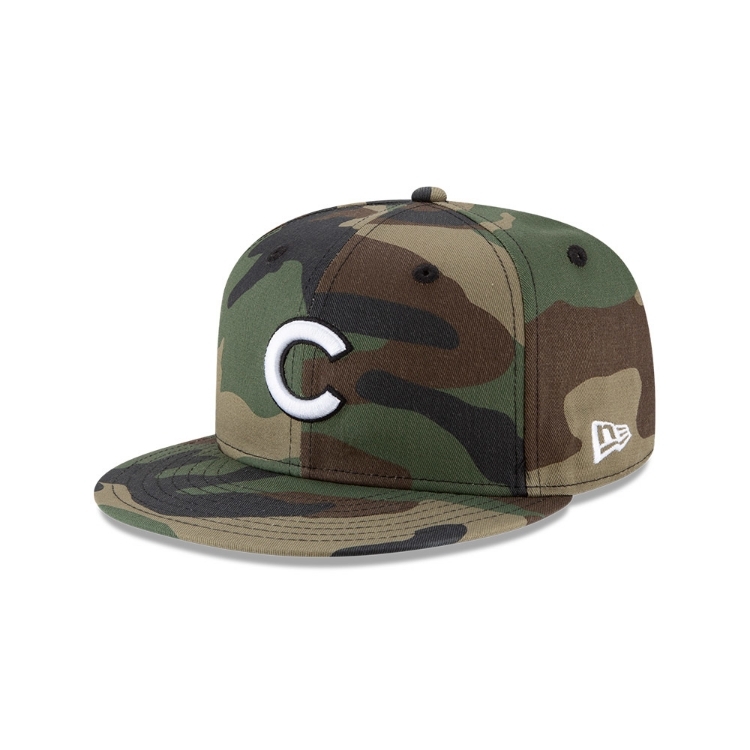 Men's Chicago Cubs New Era Camo Basic 9FIFTY Snapback Hat image 5