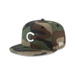 Men's Chicago Cubs New Era Camo Basic 9FIFTY Snapback Hat