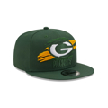 Men's New Era Green Green Bay Packers Logo Tear 9FIFTY Snapback Hat