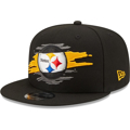 Pittsburgh Steelers New Era Logo Tear 9FIFTY Snapback Hat - Black