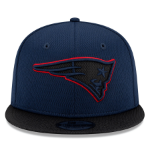 Men's New England Patriots New Era Navy/Black 2021 NFL Sideline Road 9FIFTY Snapback Adjustable Hat