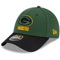 Men's Green Bay Packers New Era Green/Black 2021 NFL Sideline Road 9FORTY Adjustable Hat