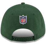 Men's Green Bay Packers New Era Green/Black 2021 NFL Sideline Road 9FORTY Adjustable Hat