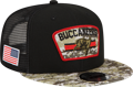 Men's Tampa Bay Buccaneers New Era Black/Camo 2021 Salute To Service 9Fifty Snapback