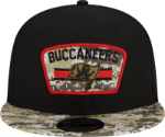 Men's Tampa Bay Buccaneers New Era Black/Camo 2021 Salute To Service 9Fifty Snapback