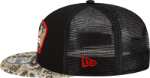 Men's Kansas City Chiefs New Era Black/Camo 2021 Salute To Service Trucker 9FIFTY Snapback Adjustable Hat