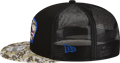 Men's Buffalo Bills New Era Black/Camo 2021 Salute To Service Trucker 9FIFTY Snapback Adjustable Hat