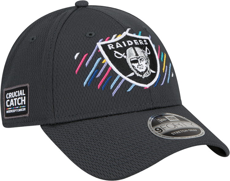 Men's Las Vegas Raiders New Era Charcoal 2021 NFL Crucial Catch 9FORTY Adjustable Hat