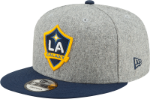 LA Galaxy New Era Melton 9FIFTY Snapback Adjustable Hat - Heather Grey