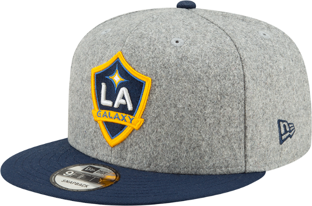 LA Galaxy New Era Melton 9FIFTY Snapback Adjustable Hat - Heather Grey