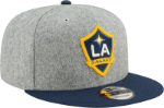 LA Galaxy New Era Melton 9FIFTY Snapback Adjustable Hat - Heather Grey