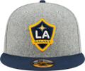 LA Galaxy New Era Melton 9FIFTY Snapback Adjustable Hat - Heather Grey