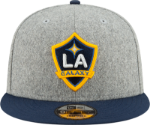 LA Galaxy New Era Melton 9FIFTY Snapback Adjustable Hat - Heather Grey