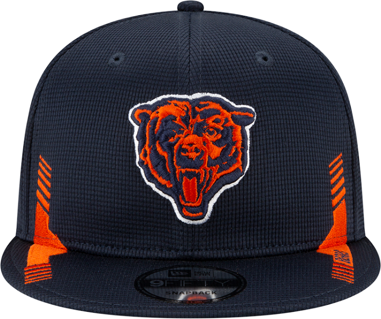 Men's Chicago Bears New Era Navy 2021 NFL Sideline Home C 9FIFTY Snapback Adjustable Hat side view
