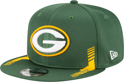 Men's Green Bay Packers New Era Green 2021 NFL Sideline Home 9FIFTY Snapback Adjustable Hat front view