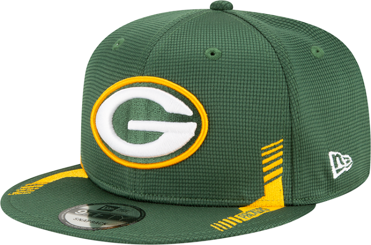 Men's Green Bay Packers New Era Green 2021 NFL Sideline Home 9FIFTY Snapback Adjustable Hat front view