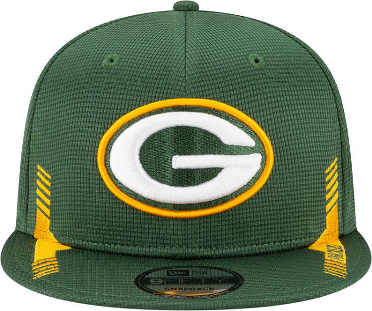 Men's Green Bay Packers New Era Green 2021 NFL Sideline Home 9FIFTY Snapback Adjustable Hat back view