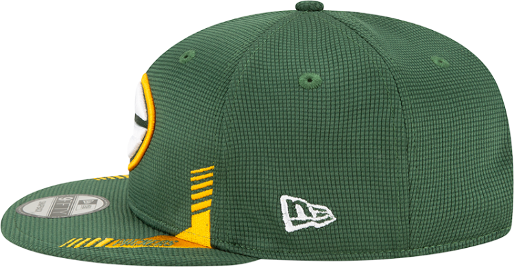 Men's Green Bay Packers New Era Green 2021 NFL Sideline Home 9FIFTY Snapback Adjustable Hat detail view