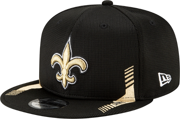 Men's New Orleans Saints New Era Black 2021 NFL Sideline Home 9FIFTY Snapback Adjustable Hat