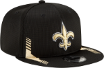 Men's New Orleans Saints New Era Black 2021 NFL Sideline Home 9FIFTY Snapback Adjustable Hat