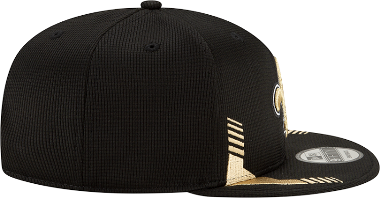 Men's New Orleans Saints New Era Black 2021 NFL Sideline Home 9FIFTY Snapback Adjustable Hat image 6