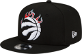Men's New Era Toronto Raptors NBA Team Fire Black 59FIFTY Snapback Adjustable Cap