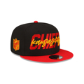 Men's Kansas City Chiefs New Era Black/Red 2022 NFL Draft 9FIFTY Snapback Adjustable Hat