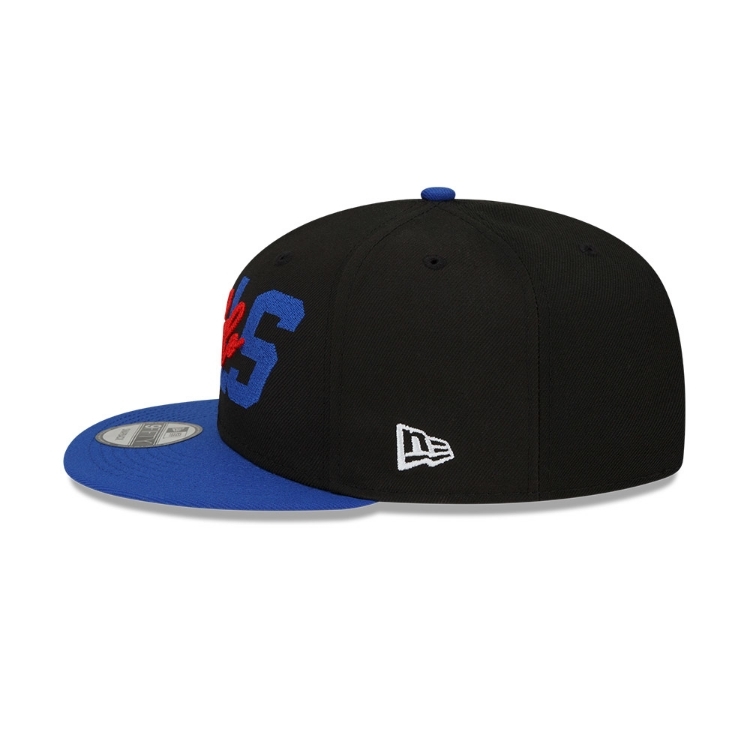 Buffalo Bills New Era Black/Royal 2022 NFL Draft 9FIFTY Snapback Hat detail view