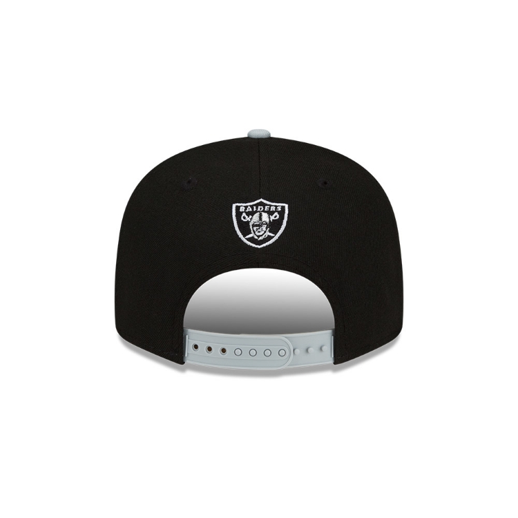 Men's Las Vegas Raiders New Era Black/Gray 2022 NFL Draft 9FIFTY Snapback Adjustable Hat image 6