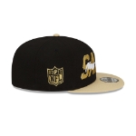 Men's New Orleans Saints New Era Black/Gold 2022 NFL Draft 9FIFTY Snapback Adjustable Hat