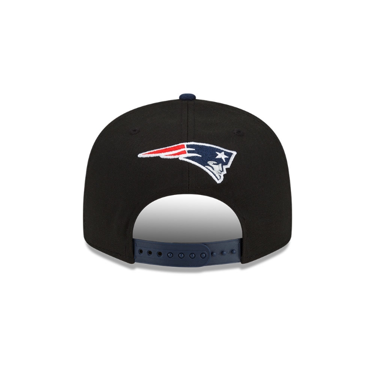 Men's New England Patriots New Era Black/Navy 2022 NFL Draft 9FIFTY Snapback Adjustable Hat