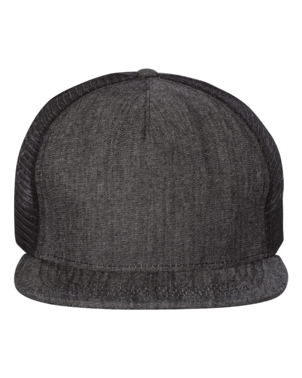 Mega Cap - Flat Bill Trucker Cap - 6997C front view