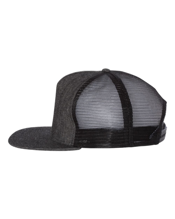 Mega Cap - Flat Bill Trucker Cap - 6997C side view