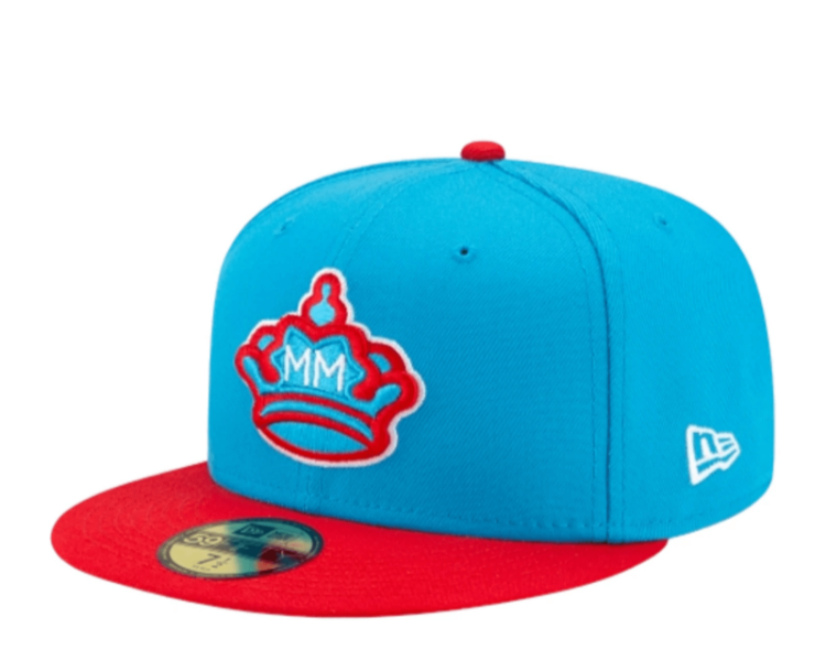 New Era 59Fifty MLB Miami Marlins City Connect Blue/Red Snapback Hat front view