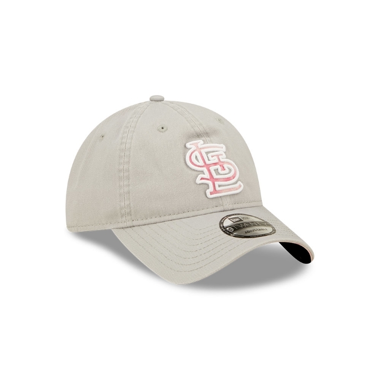 St. Louis Cardinals New Era Grey 2022 Mother's Day 9TWENTY Adjustable Hat front view
