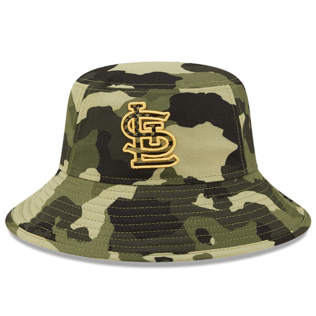 Men's St. Louis Cardinals New Era Camo 2022 Armed Forces Day Bucket Hat