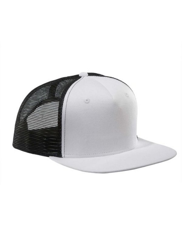 BX025 Big Accessories Surfer Trucker Flat Bill Cap front view