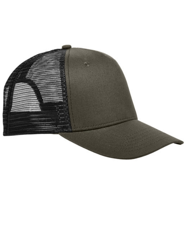 BX025 Big Accessories Surfer Trucker Flat Bill Cap side view