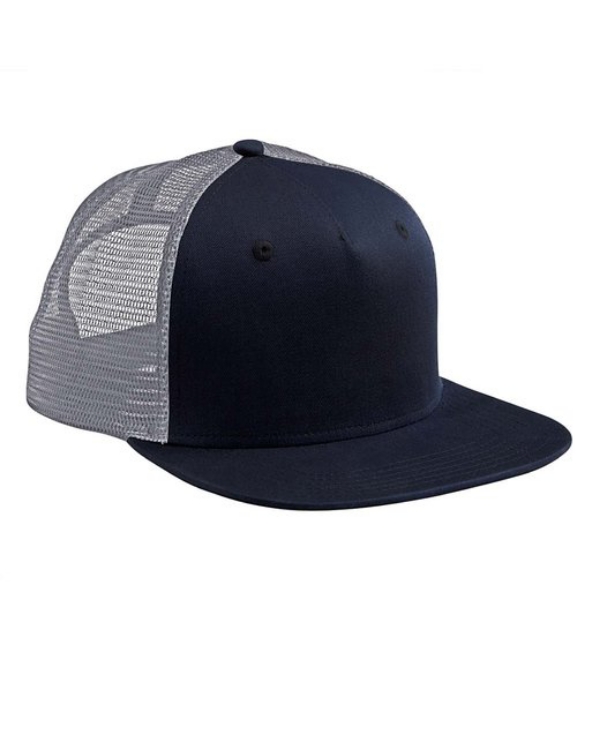 BX025 Big Accessories Surfer Trucker Flat Bill Cap back view