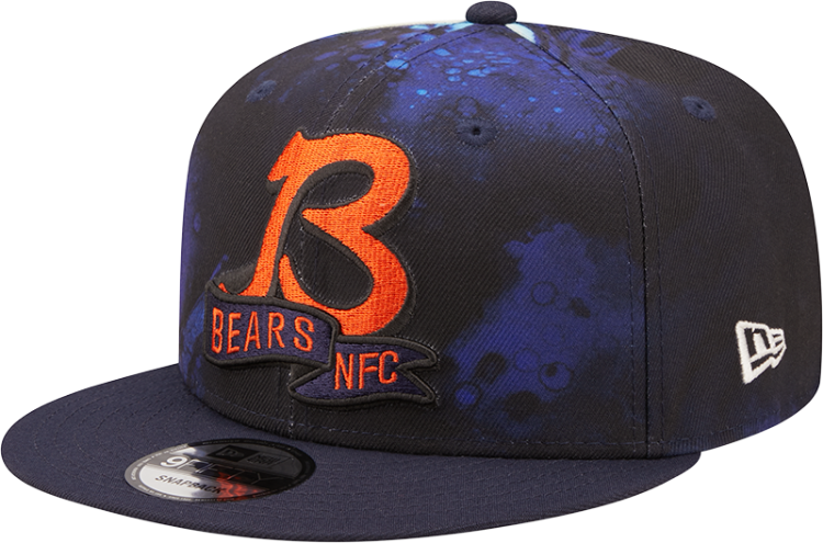Men's Chicago Bears New Era Ink 2022 NFL Official 9FIFTY Snapback Adjustable Hat front view