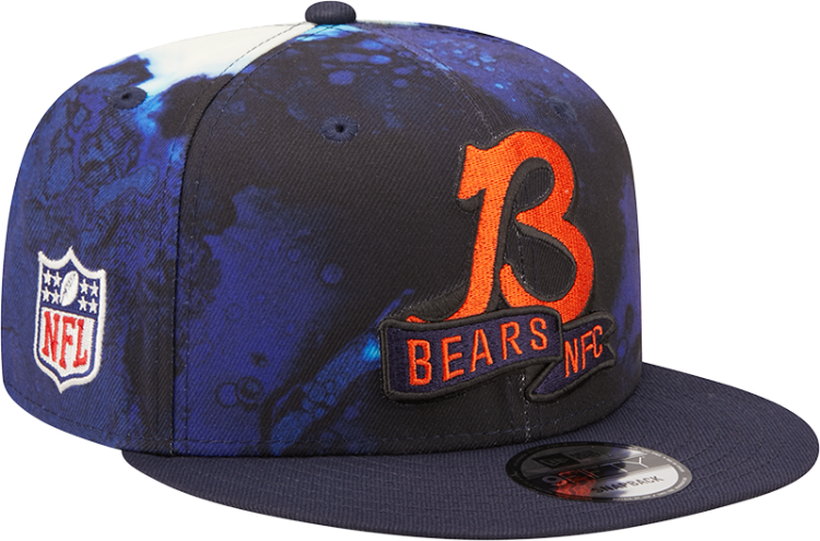 Men's Chicago Bears New Era Ink 2022 NFL Official 9FIFTY Snapback Adjustable Hat side view
