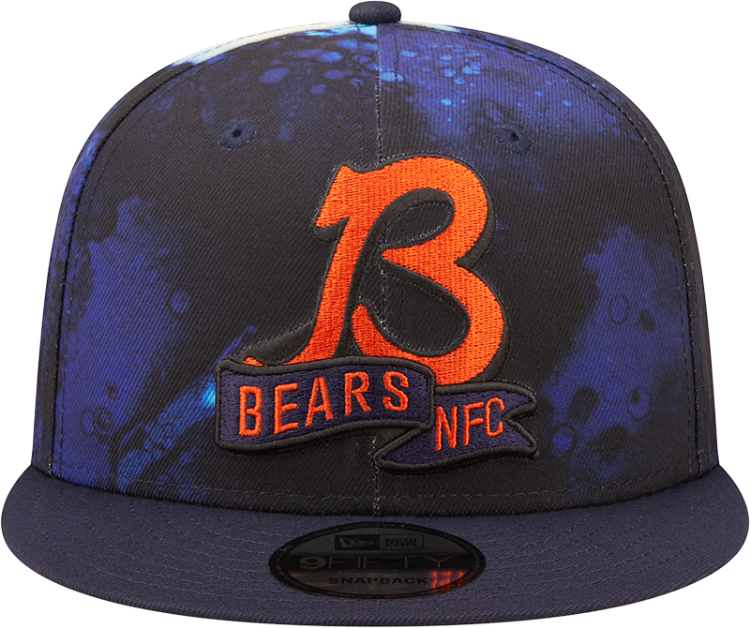 Men's Chicago Bears New Era Ink 2022 NFL Official 9FIFTY Snapback Adjustable Hat back view