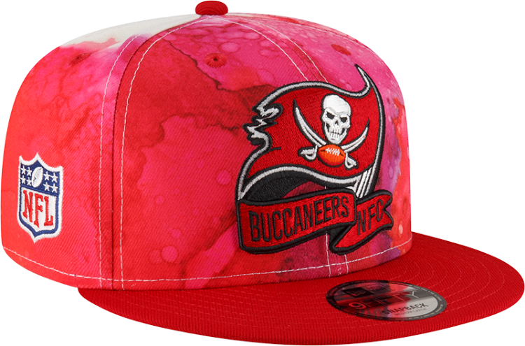 Men's Tampa Bay Buccaneers New Era Ink 2022 NFL Official 9FIFTY Snapback Adjustable Hat side view