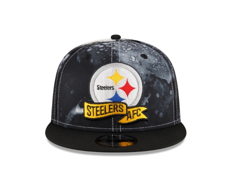 Men's Pittsburgh Steelers New Era Ink 2022 NFL Official 9FIFTY Snapback Adjustable Hat back view