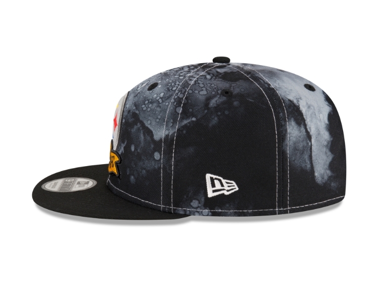 Men's Pittsburgh Steelers New Era Ink 2022 NFL Official 9FIFTY Snapback Adjustable Hat detail view