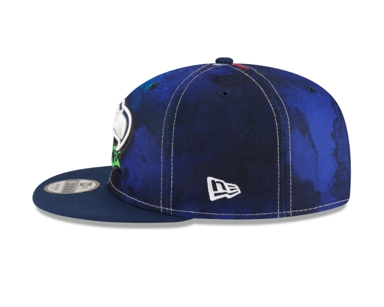 Men's Seattle Seahawks New Era Ink 2022 NFL Official 9FIFTY Snapback Adjustable Hat detail view