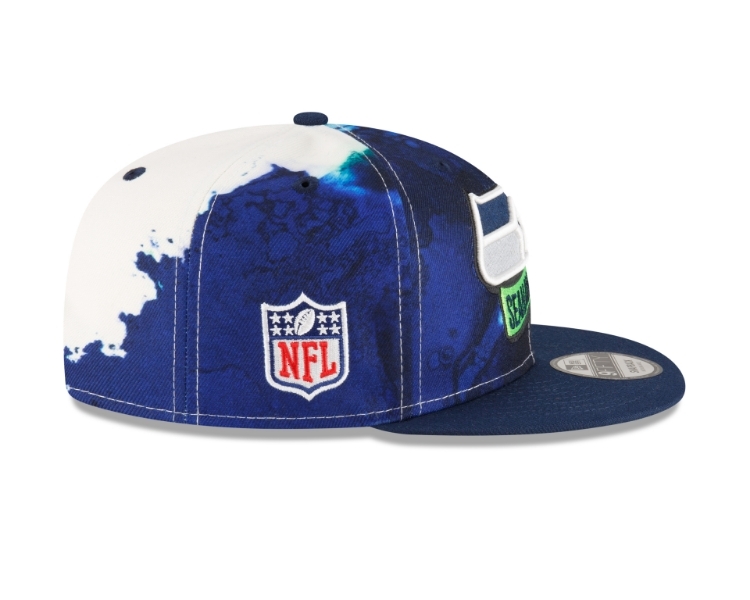 Men's Seattle Seahawks New Era Ink 2022 NFL Official 9FIFTY Snapback Adjustable Hat image 6
