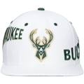 Milwaukee Bucks Mitchell & Ness Reppin Retro Snapback Hat - White