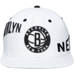 Men's Brooklyn Nets Mitchell & Ness White Reppin Retro Snapback Hat